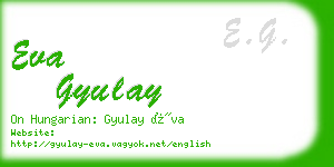 eva gyulay business card